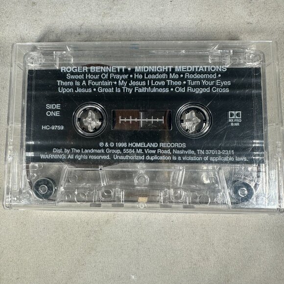 Roger Bennett Midnight Meditations 1998 Cassette Christian Music Homeland - Picture 1 of 2